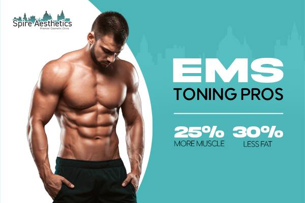 image of man with benefits of EMS toning pros treatment to help combat weight gain West Bromwich